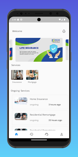 Android application Focus Finsure screenshort