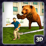 Wild Grizzly Bear City Attack Sim 3D icon