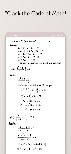 10th class math solution guide Screen 3