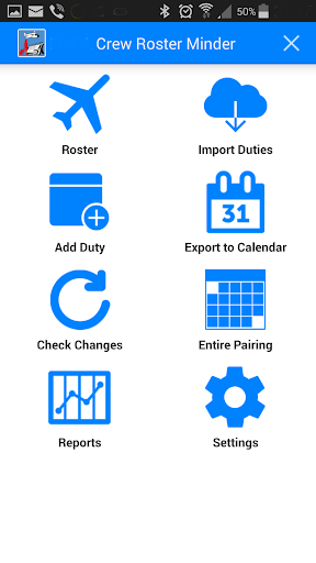 Android application Roster Minder for Airline Crew screenshort