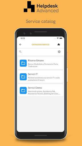 Android application HelpdeskAdvanced screenshort
