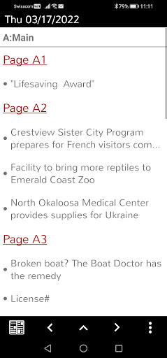 Crestview News Bulletin Screen 3