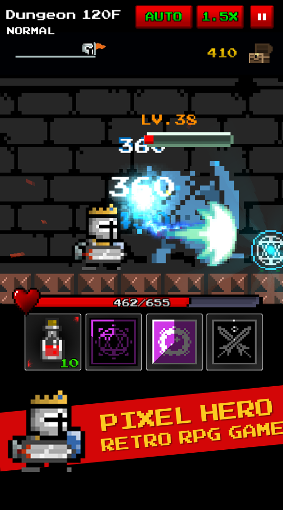 Android application Dungeon and Pixel Hero screenshort