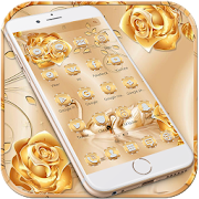 Theme Gold Rose Diamond  Icon