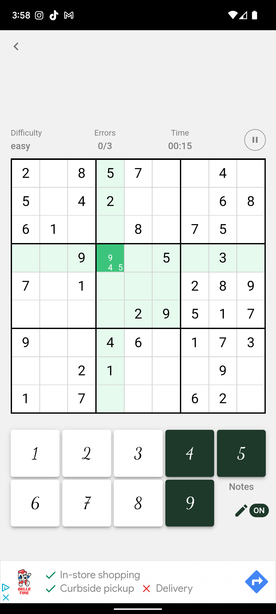 Stone Sudoku Notes