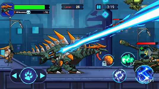 Mech-Dinosaurier-Krieg