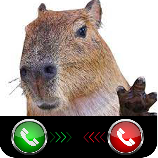Capybara Funny calling logo