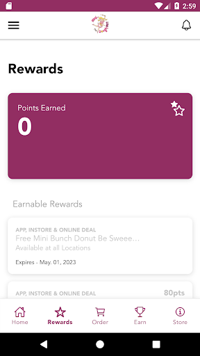 Android application Mini The Dough-Nut Rewards screenshort