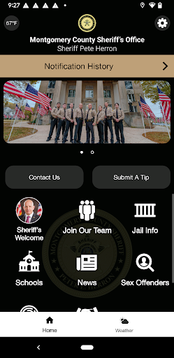 Screenshot of Montgomery County Sheriff NC