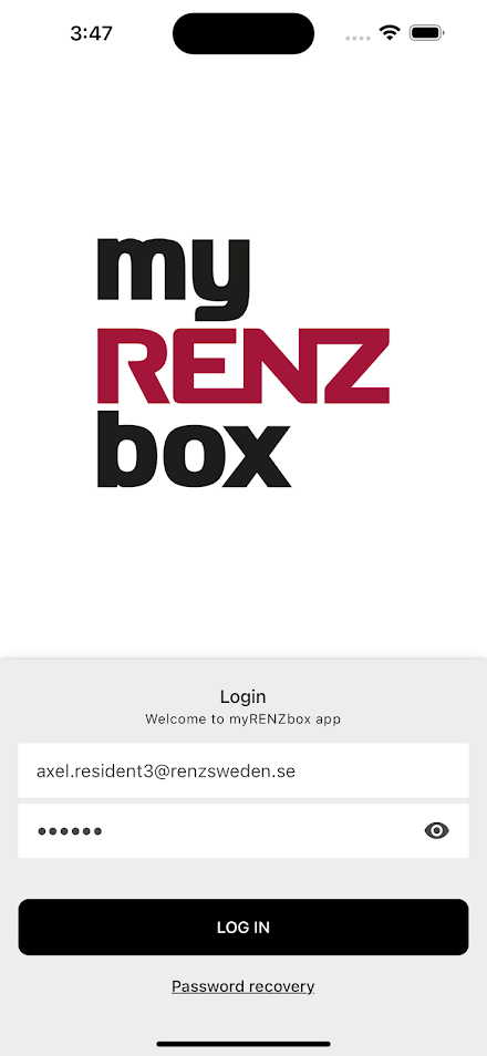 myRENZbox 3,5 RCU Screen 1