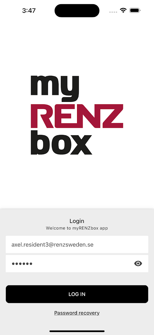 Android application myRENZbox 3,5 RCU screenshot