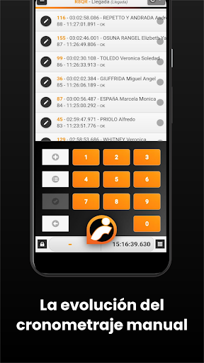 Android application Cronometraje Instantaneo screenshort