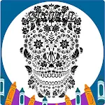 Cover Image of Download Skull Mandala Coloring Book  APK