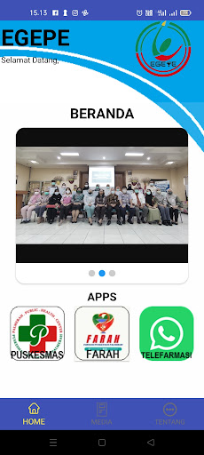 Android application EGEPE PUSKESMAS PALMERAH screenshort
