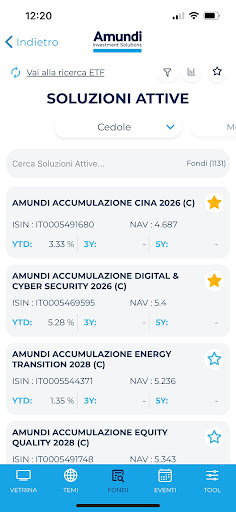 Amundi For Advisor Screen 3