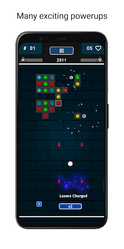 Android application Breakout Evolved Brick Breaker screenshort