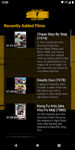 Martial Arts & Kung-Fu Movie C Screen 2