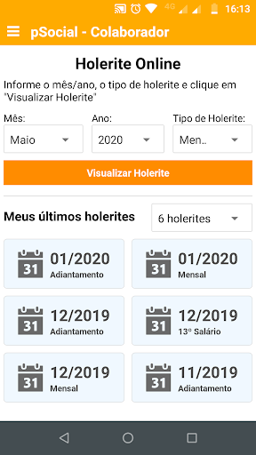 pSocial - Holerite Online Screen 3