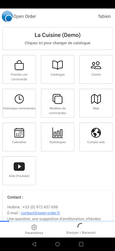 Android application Open Order screenshort