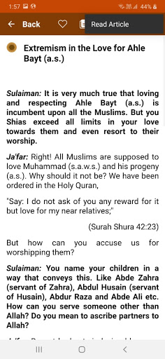 Screenshot of Shia - Sunni Dialogue