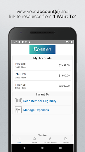 Android application Clever Care Benefits Tracker screenshort