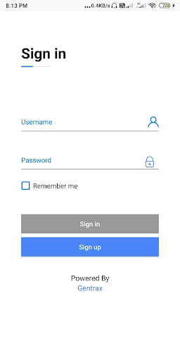 Android application Gentrax screenshort