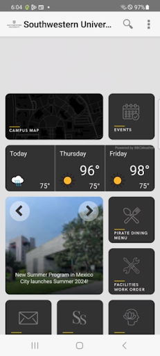 Android application Southwestern University screenshort