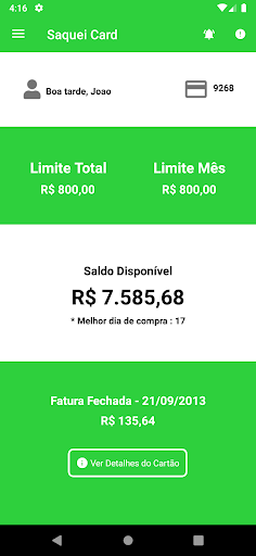 Saquei Card Screen 2