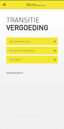 Android application Workx Transitievergoeding App screenshort