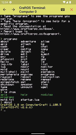 CraftOS-PC Screen 2