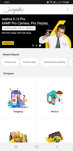 Android application Shopping Price Comparison App screenshort