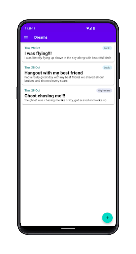 Android application Lucidy - Dream journal screenshort