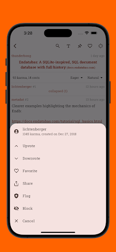 Hacki for Hacker News Screen 3