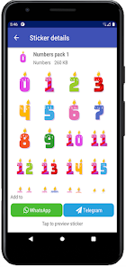 Numbers stickers for WhatsApp and Telegram 2