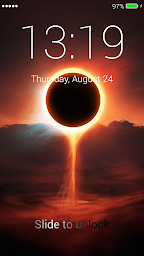 Solar Eclipse Lock Screen Wallpaper