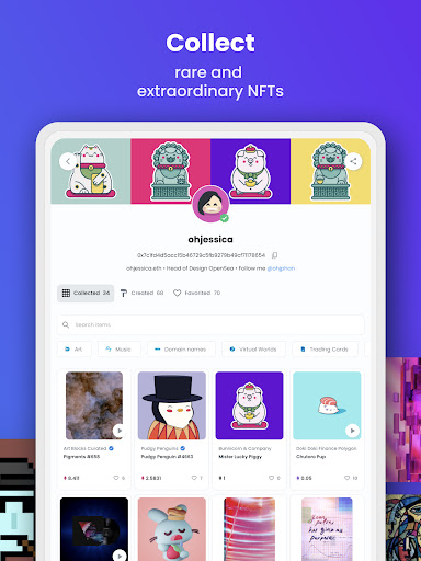 Screenshot of OpenSea: NFT marketplace