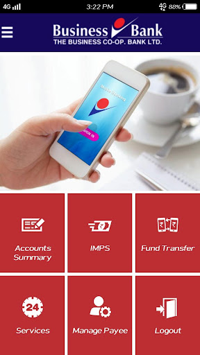 Android application Business Bank App screenshort