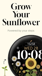 Sunflower Steps watch face - Screenshot Image