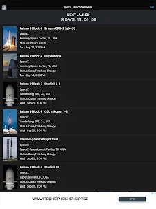 Space Launch Schedule