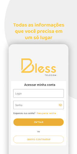 Android application Bless Telecom screenshort