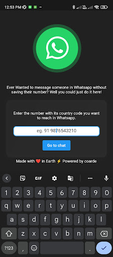 Click to Chat WA Screen 2