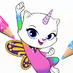 Cover Image of 下载 Surprise Kitty Glitter Pets Coloring Pages 1.0.0 APK