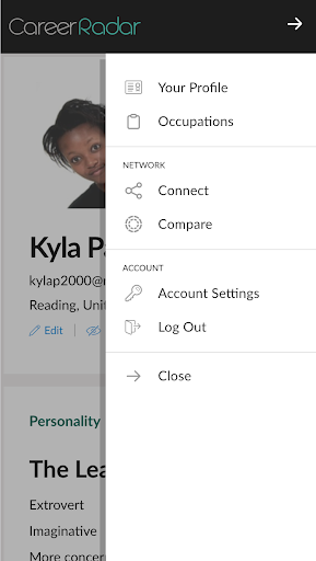 Android application CareerRadar screenshort