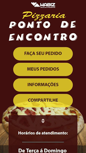 Android application Pizzaria Ponto de Encontro screenshort