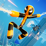 Cover Image of Download Flying Stickman Rope Hero Vice  APK