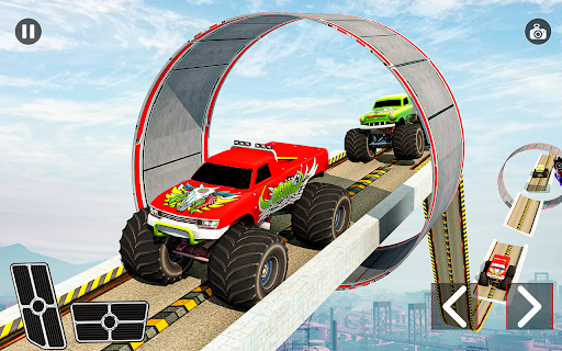 Monster Truck-Ramp Car Stunt