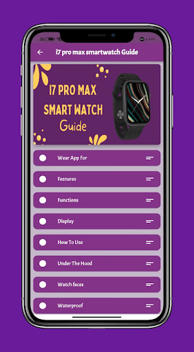 Android application i7 pro max smart watch Guide screenshort