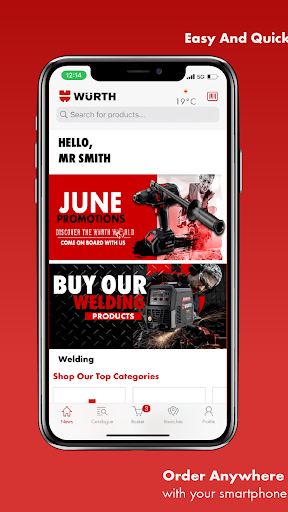 Android application Würth South Africa screenshort