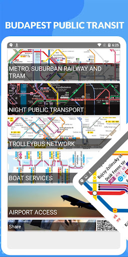 Android application Budapest Public Transit screenshort