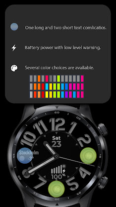 Analog Watch Face CUE136 screenshot 2